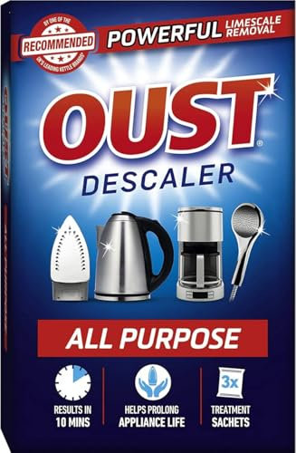 Oust Multi Purpose Descaler Powerful Limescale Removal from Kettles, Coffee Machines - 3 Count Pack of 1