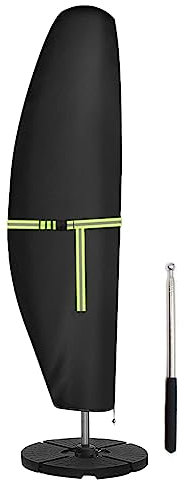 Hethlif 1 Set 420D Waterproof Outdoor Umbrella Cover Outdoor Parasol Cover Fits for Cantilever Offset Umbrella 210 X 45 X 72/32 cm
