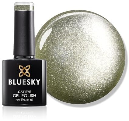 Bluesky Cat Eye Gel Nail Polish 10ml, Matcha Dream - SJC10, Green Magnetic Nail Polish with Cat Eye Effect for LED UV Lamp, Long-Lasting, Salon & Home Manicures
