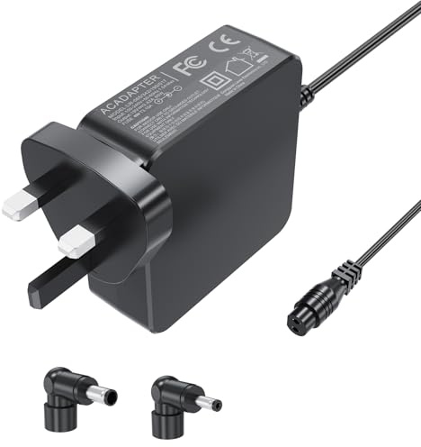 PASUKTER 19V 3.42A 65W Laptop Charger for Asus Vivobook, Chromebook, Zenbook and More Series, with 2 Connector, 4.5x3.0mm and 4.0x1.35mm