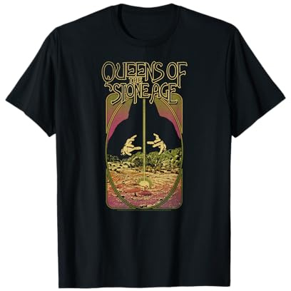 Official Queens of The Stone Age Logo Band Stoner Rock Retro T-Shirt
