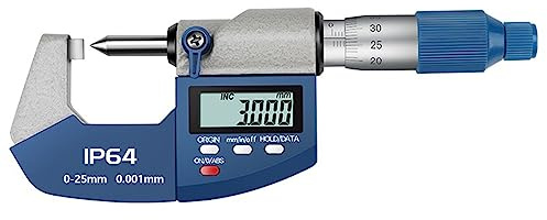 CWCQGH Digitales elektronisches Messwerkzeug für Crimp-Höhenmessung 0-1/0-25 mm (Zoll/Metrisch) IP64