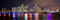 Miami Skyline, ungerahmtes Fotoposter, Druck, Nachtfarbe, Downtown City, 29,8 x 91,4 cm, Archivfoto, Panoramabild, Standardgröße