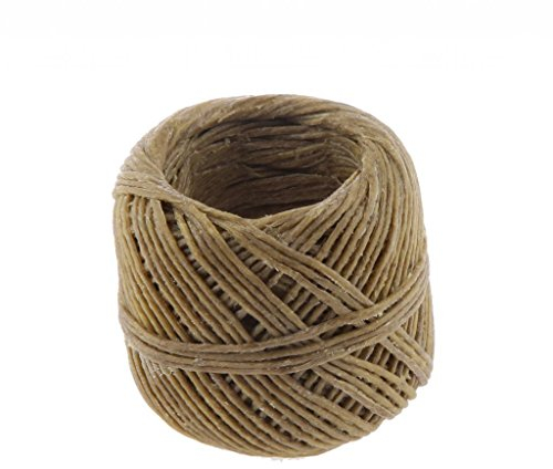 Bio Hemp Wick Ball Hanf Docht Mit Natürlichem Bienenwachs Beschichtung Kerzendocht DIY 200 Fuß (Anzündhilfe, Docht, Hempwick) - stil1