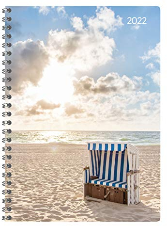 Ladytimer Ringbuch Beach 2022 - Taschen-Kalender A5 (15x21 cm) - Schüler-Kalender - Weekly - Ringbindung - 128 Seiten - Alpha Edition