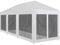 Kstyhome Partyzelt mit 8 Mesh-Seitenwänden, Pavillon, Zeltgarage, Bierzelt, Weidezelt, Carport, Lagerzelt Winterfest, Garagenzelt, Gartenpavillon, 9 x 3 m