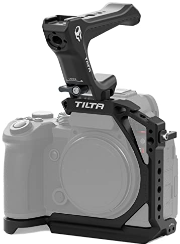 Tilta Half Camera Cage Lightweight Kit Kompatibel mit Panasonic S5 II/S5 IIX, mit Top Handle und NATO Rail Attachment - Schwarz TA-T50-B-B