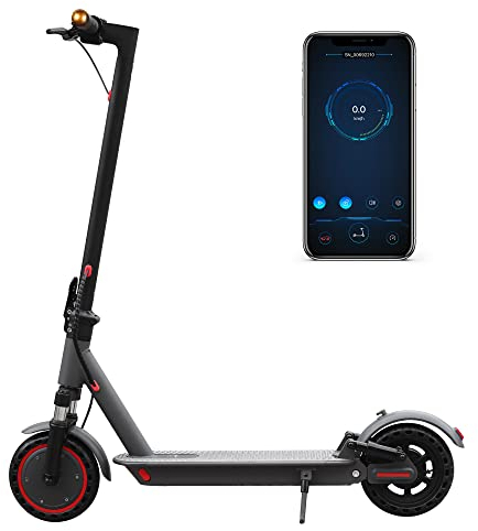 AOVOPRO Monopattino Elettrico diIndicatori di Direzione, Motore da 350W, Autonomia di 30-35 km, Velocità Massima 25 km/h, 3 Impostazioni di Velocità, Controllo App (AP07-Doppia sospensione)