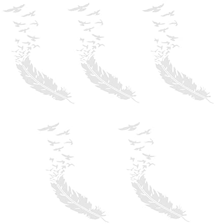 5 Stück Lustig 3D Feder Vogel Auto Aufkleber Wasserdicht DIY Auto Frontstoßstange Kratzschutz Aufkleber Wandsticker Wandtattoo für Motorhaube Heckscheiben Fenster Laptop,Fahrrad,LKW,Motorrad