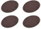 sourcing map 4 Stück Ellbogen Knie Bügeleisen Stoff Patche Reparatur Oval Dunkel Braun für Kleidung Handwerk Reparatur Kit Rucksack Schuhe Dekoration