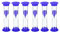 PATIKIL 1 Minuto Arena Temporizador, 6uds Pequeño Reloj con Plástico Cubierta, Cuenta Regresiva Cristal para Juegos, Cocina, Fiesta Recuerdos Bricolaje Decoración, Azul