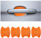 CGEAMDY 4PCS Exterior Car Stickers, Carbon Fiber Protection Film für Autofolie, Kratzfeste Schutzfolie, Universal Fit für die meisten Fahrzeuge (Orange)