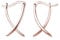 SLUYNZ 925 Sterling Silber X Creolen Ohrringe für Damen Minimalistische Creolen Ohrringe Huggie Ohrhänger (C-Rose Gold)