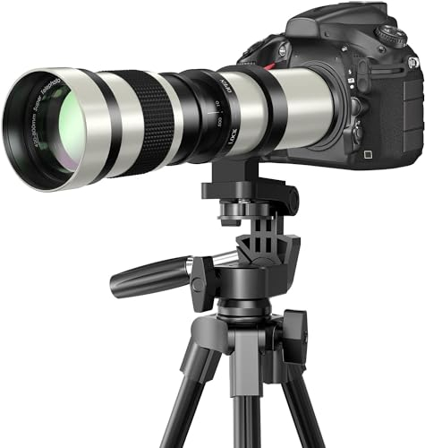 420-800mm F/8.3 Telephoto Lens - Manual Zoom Lenses for Nikon F Mount DSLR Cameras D850 D810 D800 D610 D750 D500 D7200 D7500 D7100 D5600 D5300 D600 D3500 D3400 D3300 D3200 D5200 D5100 D5000 D7000 D700