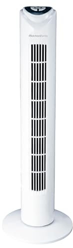 Melchioni Family | Ventilatore a Torretta senza Pale con 3 Velocità e 3 Modalità, Timer 7:30 Ore, Ventilatore Silenzioso con Pannello Comandi, Telecomando, Colore Bianco