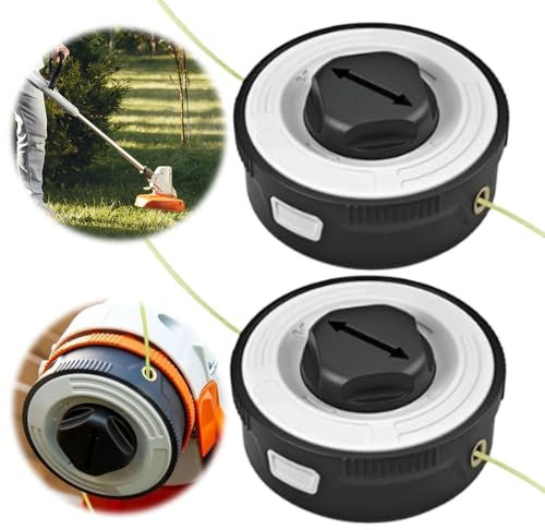 Mineup 2pcs Testa Di Ricambio Per Tagliaerba C3-2, Ricambio Per Testa Di Falciatura, Testina Tosaerba Autocut, Testina Decespugliatore Per Stihl FSA 57, FSE 52, FSA57, FSE52, FSE52, FSE52