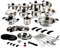 Corredocasa Batteria di Pentole 44 Pezzi in Acciaio Inox 18/10, Set Completo di Pentole Professionali per Cucina - Resistente, Facile da Pulire, Ideale per Ogni Tipo di Preparazione da Chef