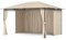 blumfeldt Cenador Mondo 3x4, Estructura de Acero, Cortinas, Resistente al Óxido, para Jardín, Montaje Fácil, Beige