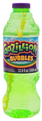 Gazillion Bubbles, Original Bubble Solution 1L - Create Bubbles with Premium Formula & 7-in-1 Bubble Wand - Non-Toxic & Safe