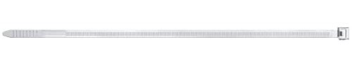 fischer Kabelbinder BN 4,6 x 200-Hochwertige Kabelverbinder zur einfachen Bündelung von Kabeln und Rohren, transparent-100 Stück-Art-Nr. 87484, transparent, 4,6X200