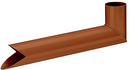 INEFA Wasserspeier Fallrohr, PVC DN50 / 50mm Braun Übergangsstück Regenrohr, Dachrinnenzubehör, einfache Steckmontage, Made in Germany