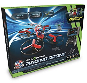 Goliath 90293, Sky Viper MDA Racing Drohne, Quadrocopter, Fliege Rennen mit bis zu 4 Drohnen, Automatische Start, Lande und Schwebefunktion, Stabilisationssystem, Einsteiger und Profi-Modus