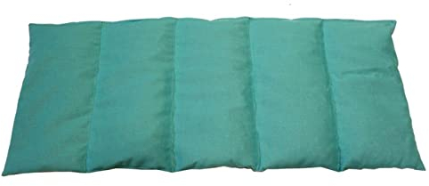 Franzis Nähstube 50x20cm Dinkelkissen Türkis in 100% Baumwolle I Körnerkissen Dinkel 50x20 für Mikrowelle I Wärmekissen, Dinkelkernkissen, Nackenwärme