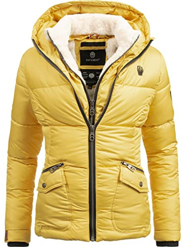 Navahoo Damen warme Winter-Steppjacke Megan mit großer Kapuze
