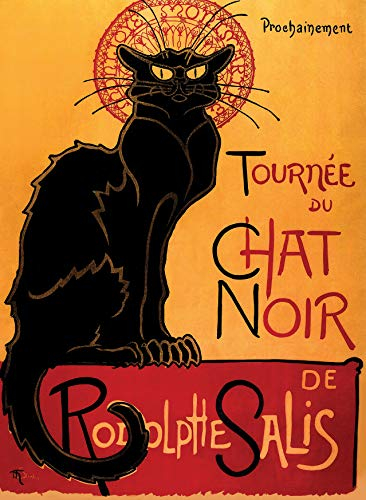 Palace Learning Tournée du Chat Noir von Theophile Alexandre Steinlen – 1896 – Die schwarze Katze – Vintage-Posterdruck (laminiert, 45,7 x 61 cm)
