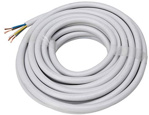 Kopp Cable de manguera de 5 hilos, H05 VV-F 5 G 1,5 mm² (10 m) para instalación flexible, 300 V/500 V, cable de alimentación para uso medio, color gris, 153810844