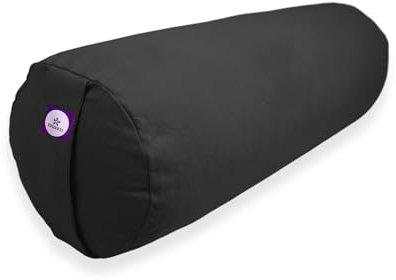 Yoga-Nackenrolle, rund, Schwarz
