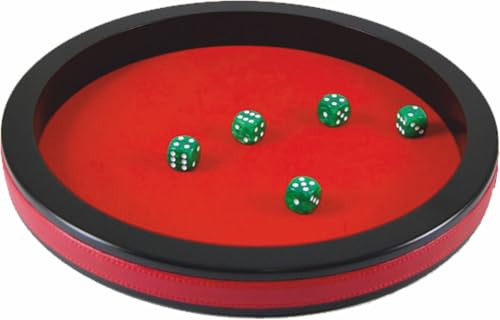 Hot Games Würfelspiel Würfelpiste 30 cm MDF roter Filz Luxus