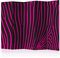 murando Raumteiler Foto Paravent Abstrakt 225x172 cm beidseitig auf Vlies-Leinwand bedruckt Trennwand Spanische Wand Sichtschutz Raumtrenner Design geometrische Muster rosa schwarz Linien f-C-0391-z-c