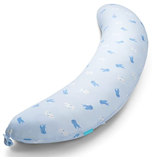 BYRIVER Schwangerschaftskissen & Seitenschläferkissen mit Bezug, Full Body Pillow Stillkissen für Schwangere Seitenschläfer, 99cm