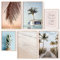 OHBIMBA® Sets Von 6 Poster & Kunstdrucke Zum Einrahmen - Zimmer Deko Und Wanddeko Wohnzimmer - Boho Deko und Bilder Schlafzimmer - Strand Wanddeko - Größe 4X A3 + 2X A4