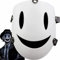 High-Rise Invasion Mask Anime Cosplay Sniper Tenkuu Shinpan Headgear White Smile PVC Mask for Halloween Costume Props