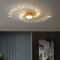 minifair Moderne LED-Deckenleuchte, 42 + 1 Köpfe, halbbündige Deckenleuchte, goldene Kronleuchter, Deckenbeleuchtung für Schlafzimmer, Wohnzimmer, Küche, Esszimmer, Restaurant