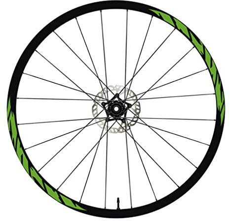 DualColorStampe Aufkleber kompatibel mit Cube Felgen 26 Zoll - 27,5 Zoll - 28-29 Zoll Fahrrad MTB Bike Sticker Felgen MTB B0062 (26 Zoll, Limette 64)