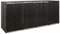 Revera Housse de poubelle quadruple noir 274 x 80 x 117 cm en polyrotin