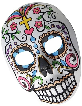 COLLBATH Maske Tag Der Toten Halloween-vollgesichtsmaske Skelettknochenmaske Dekorative Papiermaske Karnevalsmaske Für Partys