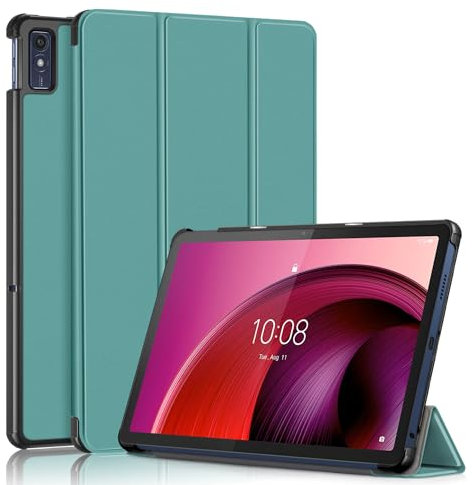 TOPCASE Funda para Lenovo Tab M10 5G 2023 10.6 TB360ZU,Ultra Delgada Funda con Función de Soporte y Reposo/Activación Automática,Verde malaquita