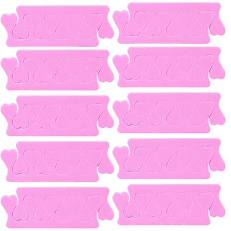 Fingertrenner | Zehentrenner | Nagel- und Zehennageltrenner für Nagelkunst | Pediküre | Zehenspreizer Fingerspreizer Set 10 Paare / 20 Stück (Rosa)