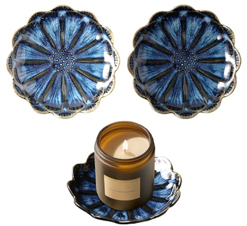 milaosk 2 Pièces Plat à Bijoux en Céramique,Petit Bol à Bijoux Rond Plateau Bijoux Organisateur Bijoux Petit Plateau