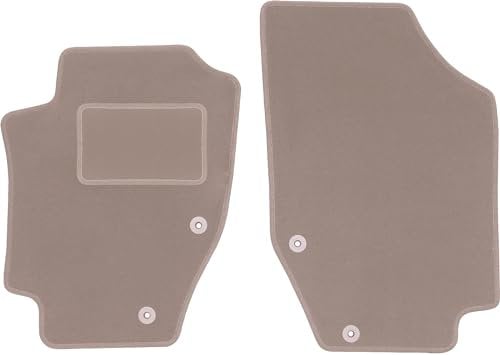 Wielganizator Automatte – Passend für Peugeot 307CC Cabrio 2003-2008 – Velours – Autozubehör - Auto Fußmatten – Fußmatte Auto – 2-teilig - beige