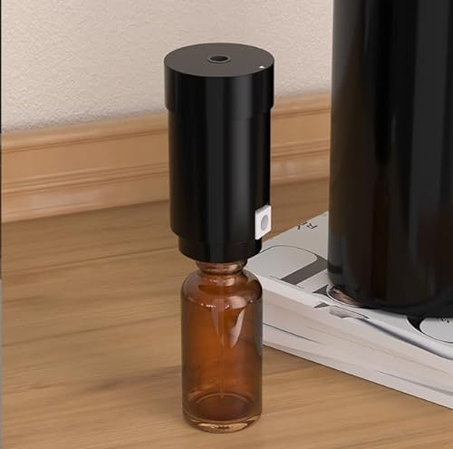 UrbanHomes 10ml Glasflasche, Ersatz für Haus tragbare ätherische wasserlosen Diffusor Duft Umschalten oder andere Lagerung, Schwarz