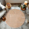 HomebyHome Kurzflor Teppich 80 cm Rund Rosa - Hoch-Tief 3D Effekt Waschbar, Flauschig und Extra Weich - Skandinavisch Boho Muster für Wohnzimmer, Schlafzimmer, Esszimmer und Küche