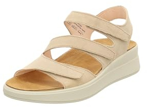 Think! Damen MEGGIE chromfrei gegerbte nachhaltige Sandale, ICED COFFEE 4010