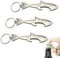 UILYNIU 3 Pcs Shark Bottle Opener, Beer Openers, Pop Can Soda Can Opener, Metal Bottle Opener, Bottle Opener, Creative Keychain Pendant, Bottle Opener Key Ring, Key Decoration for Men Women (Silver)