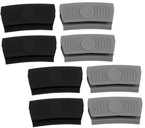 HOLIDYOYO 8pcs Silicone Handle Grips Oven Gloves Heat Resistant Pot Holder Covers for Cooking Safety