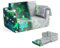 GOPLUS Kindersofa Spielsofa, Modulares Sofa ausklappbar mit leuchtenden Mustern & abnehmbarem Flanellbezug, Kindercouch Kindersessel für Kinder ab 3 Jahren (70 x 42 x 41 cm,Grau)